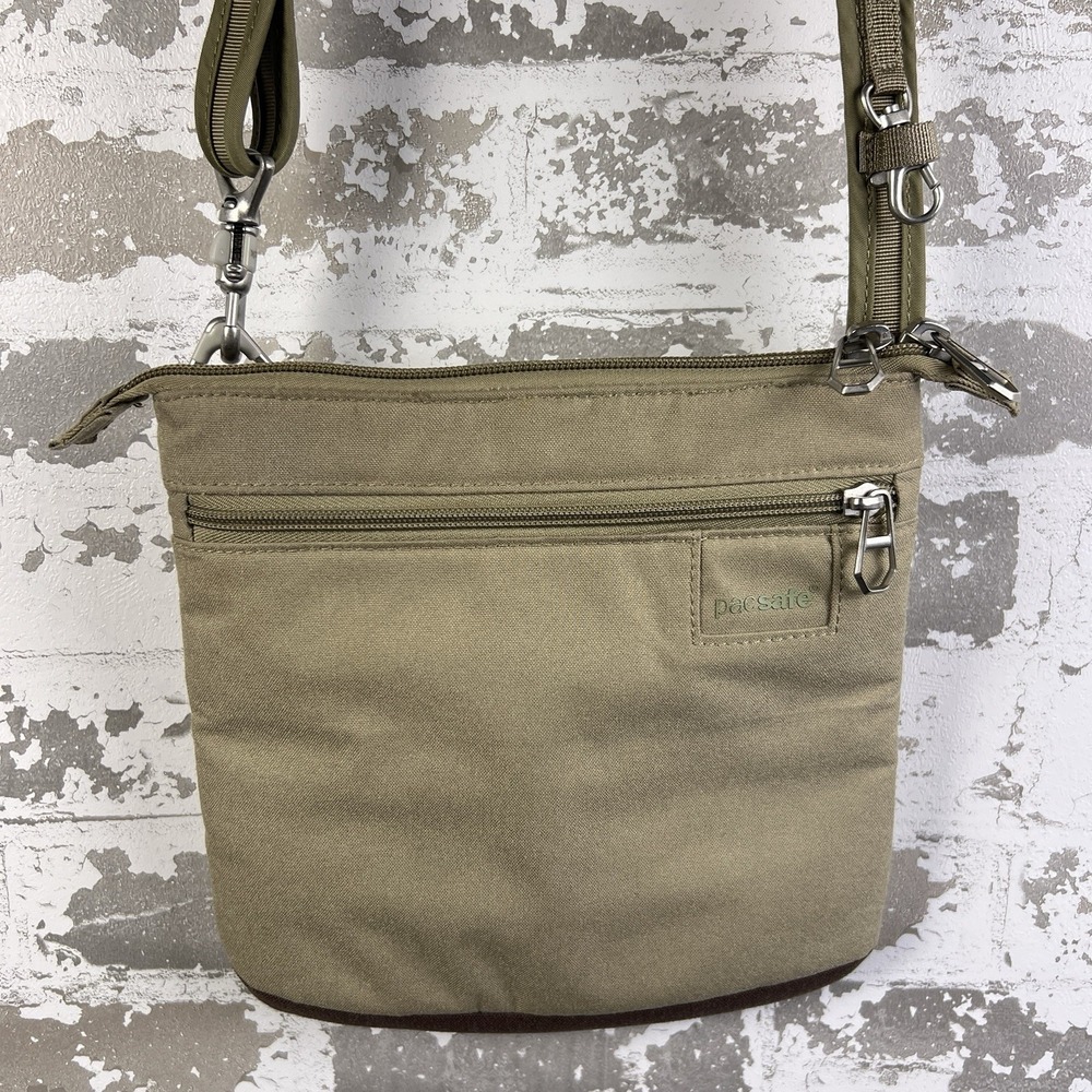 Pacsafe Citysafe LS50 Rosemary Khaki Crossbody Bag Travel Purse RFID